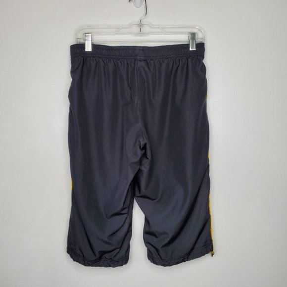 Nike Fit Dry Livestrong Activewear Black Yellow Capri Bermuda Shorts Size S - Picture 5 of 11